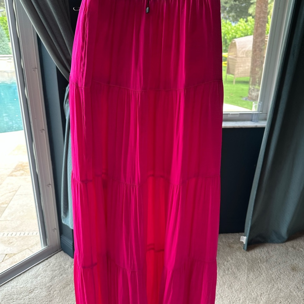 Naked Zebra Hot Pink Tiered Skirt